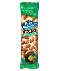 BLUE DIAMOND ALMOND BOLD WASABI & SOY SAUCE 12/1.5 OZ