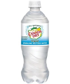 CANADA DRY SELTZER WATER PLASTIC BOTTLES 24/20 OZ