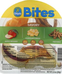 CHIQUITA BITES APPLE, CHEESE AND PRETZEL SNACK PACK 1/3.1 OZ