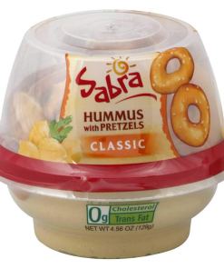 SABRA SNACKERS CLASSIC HUMMUS WITH FRESH PRETZEL NON-DAIRY 12/4.56 OZ