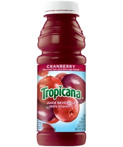 TROPICANA CRANBERRY JUICE PLASTIC BOTTLES 12/15.2 OZ