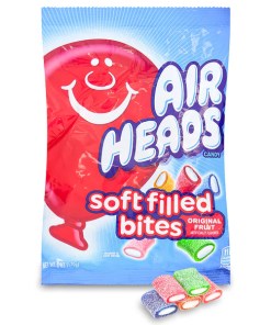 AIRHEADS SOFT FILLED BITES ORIGINAL FRUIT PEGGABLE BAG 12/6 OZ
