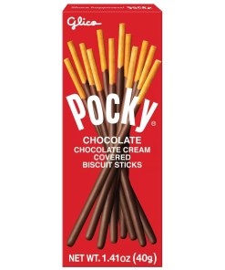 GLICO POCKY CREAM COVERED BISCUIT CHOCOLATE STICKS 10/1.41 OZ