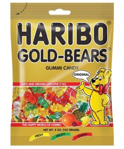 HARIBO GOLD-BEARS GUMMI CANDY PEGGABLE BAG 12/5 OZ