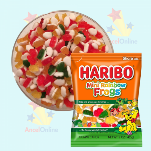 HARIBO MINI RAINBOW FROGS PEGGABLE BAG 12/5 OZ – UCE Wholesale