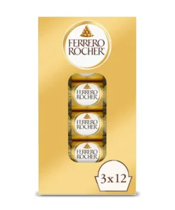 FERRERO ROCHER FINE HAZELNUT MILK CHOCOLATE 12/1.3 OZ