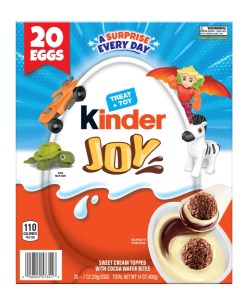 KINDER JOY EGGS TREAT PLUSH TOY SWEET CREAM AND CHOCOLATE WAFERS 20/0.7 OZ