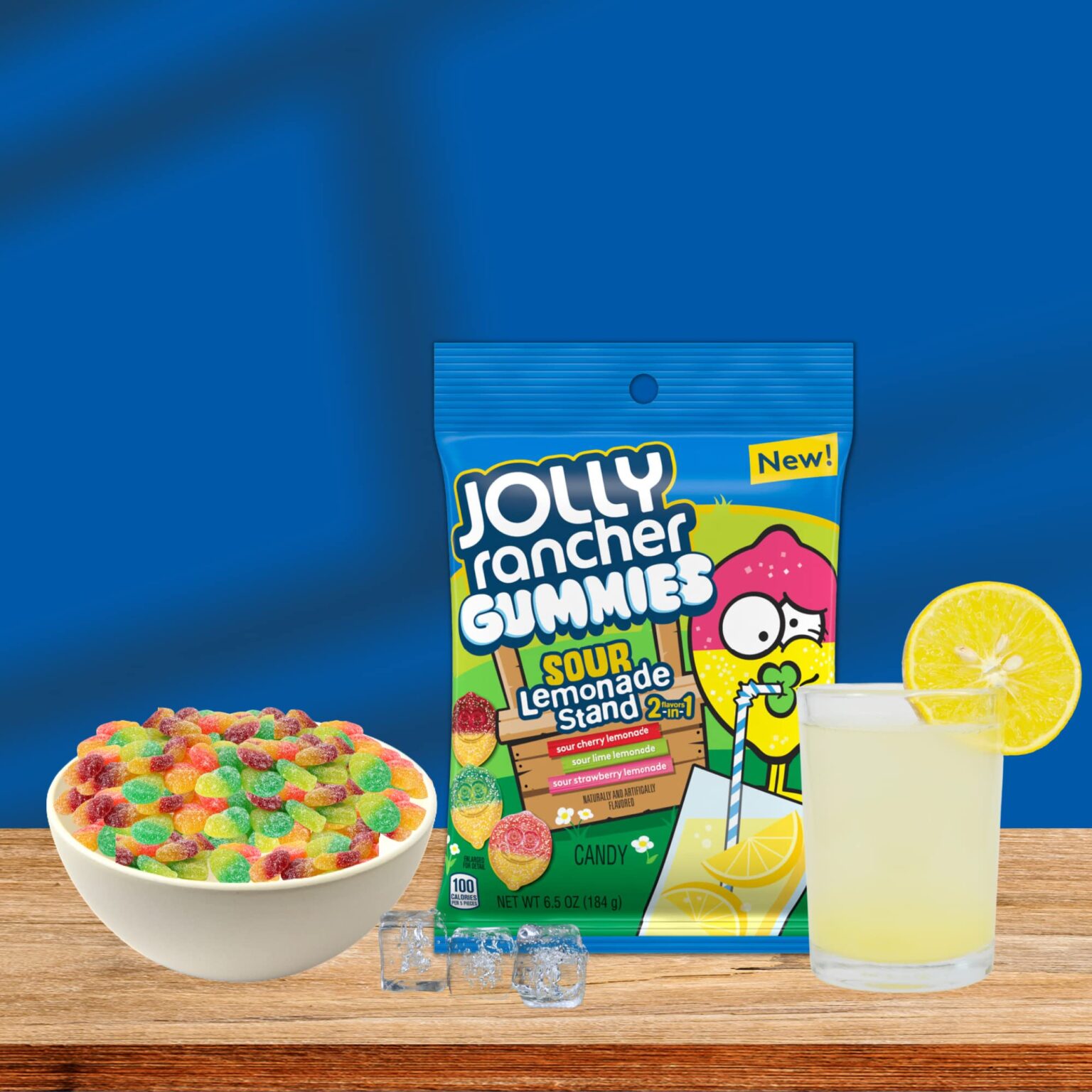 JOLLY RANCHER GUMMIES 2 IN 1 SOUR LEMONADE STAND FLAVORS PEGGABLE BAG ...