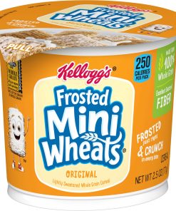 KELLOGG'S FROSTED MINI WHEATS BITE SIZE ORIGINAL CEREAL CUPS 6/2.5 OZ
