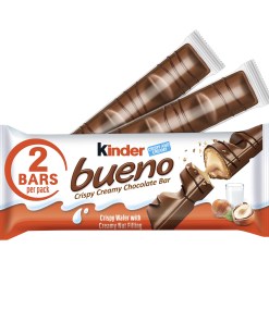 KINDER BUENO MILK CHOCOLATE AND HAZELNUT CREAM CANDY BAR 20/1.5 OZ