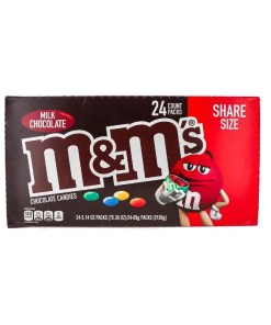 M&M'S MILK CHOCOLATE CANDY KING SIZE 24/3.14 OZ