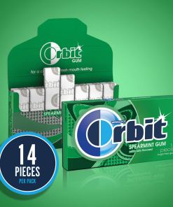 ORBIT SPEARMINT CHEWING GUM 12/14 PCS