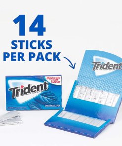 TRIDENT VP ORIGINAL FLAVOR SUGAR FREE GUM 12/14 STICKS