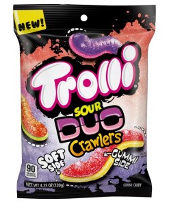 TROLLI DUO CRAWLERS FRUIT PUNCH PEGGABLE BAG 12/4.25 OZ