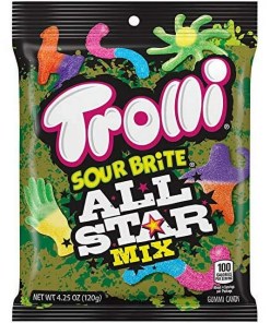 TROLLI SOUR BRITE ALL STAR MIX PEGGABLE BAG 12/4.25 OZ