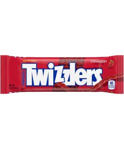 TWIZZLERS TWISTS STRAWBERRY FLAVORED LICORICE STYLE CANDY PACKS 18/2.5 OZ