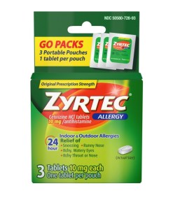 ZYRTEC ALLERGY 6/3 TABLETS