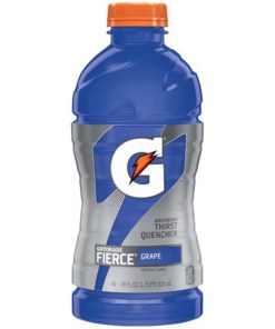 GATORADE WIDE GRAPE PLASTIC BOTTLES 15/28 OZ