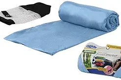 CLOUDZ BAMBOO TRAVEL BLANKET WITH BAG LIGHT BLUE 1 PIECE