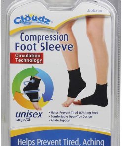 CLOUDZ - COMPRESSION FOOT SLEEVE - UNISEX S/M BLACK 1 PC