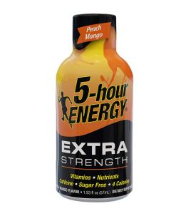 5-HOURS ENERGY SHOT, REGULAR STRENGTH, PEACH MANGO 24/1.93 OZ