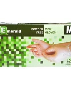EMERALD VINYL GLOVES POWDER FREE MED 10/100 CT