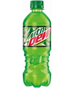 MOUNTAIN DEW PLASTIC BOTTLES 24/20 OZ