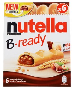 NUTELLA B-READY X6 A CRISP WAFER STUFFED WITH A CREAMY NUTELLA 1/100 GRAM