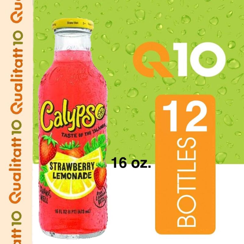 CALYPSO STRAWBERRY LEMONADE GLASS BOTTLES 12/16 OZ – UCE Wholesale