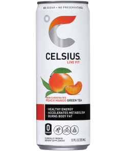 CELSIUS SPARKLING PEACH MANGO FUNCTIONAL ESSENTIAL ENERGY DRINK CAN 12/12 OZ