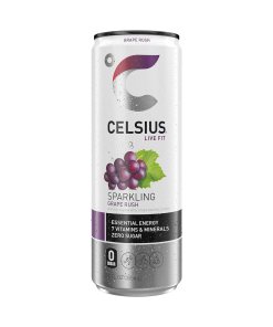CELSIUS SPARKLING GRAPE RUSH FUNCTIONAL ESSENTIAL ENERGY DRINK CAN 12/12 OZ