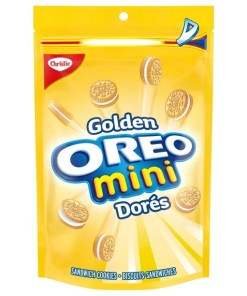OREO NABISCO GOLDEN MINI SANDWICH COOKIES PEGGABLE BAG 12/3 OZ