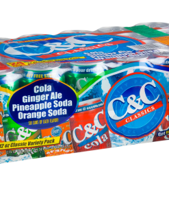 C AND C SODA VARIETY CANS 24/12 OZ
