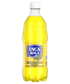 INCA KOLA THE GOLDEN KOLA SODA PLASTIC BOTTLES 24/20 OZ