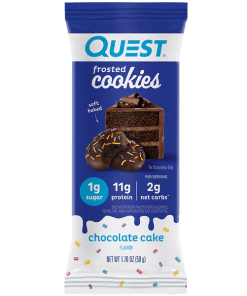 QUEST NUTRITION FROSTED COOKIES CHOCOLATE CAKE PROTEIN CAKE 8/1.76 OZ
