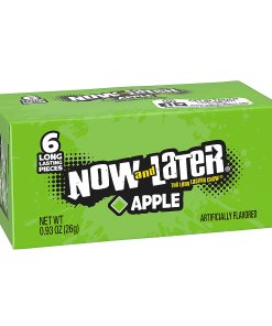 NOW & LATER ORIGINAL TAFFY CHEWS APPLE CANDY 24/0.93 OZ