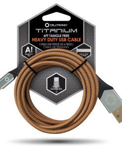 CELLTRONIX TITANIUM EXTRA LONG CABLE USB TYPE C 8 FEET YELLOW