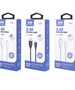 MICCELL S372 USB DATA CABLE 6 FEET SUB-LIGHTING WHITE 1 PIECE