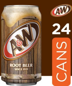A&W ROOT BEER SODA POP 24/12 OZ CANS