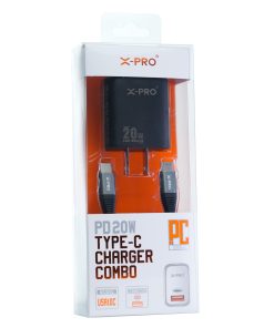 X-PRO USA10C/CH 15 QUICK PD CHARGER WITH C-TO-C 20W CABLE COMBO 1 PCS