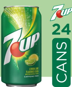 7-UP CAFFEINE FREE LEMON-LIME SODA POP CANS 24/12 OZ