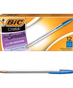 BIC CRISTAL® XTRA SMOOTH STIC BALL PENS BLUE 24/12 PCS