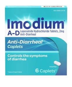 IMODIUM A-D DIARRHEA RELIEF CAPLETS, LOPERAMIDE 6/6 CAPLETS