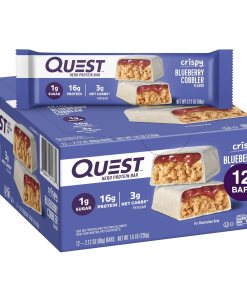 QUEST NUTRITION CRISPY BLUEBERRY COBBLER HERO PROTEIN BAR 12/2.12 OZ