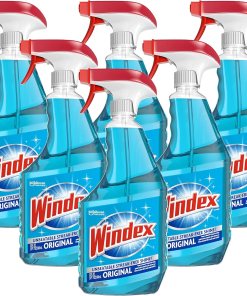 WINDEX GLASS CLEANER SPRAY ORIGINAL BLUE WINDOW CLEANER WORKS ON SMUDGES AND FINGERPRINTS 6/23 OZ
