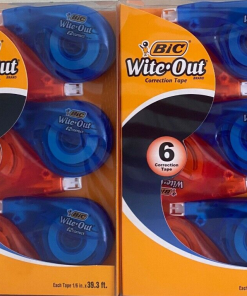 BIC AMERICA WITE-OUT CORRECTION TAPE 1/6''X39.3 FT LESPUSEMTE 6 CT