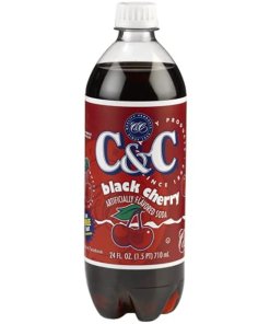 C&C BLACK CHERRY PLASTIC BOTTLES 24/24 OZ