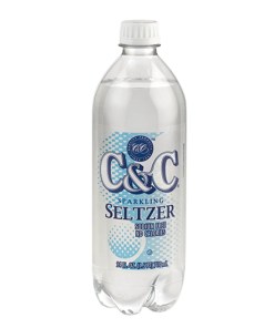 C&C SPARKLING SELTZER WATER PLASTIC BOTTLES 24/24 OZ