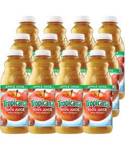 TROPICANA APPLE JUICE PLASTIC BOTTLES 32 OZ