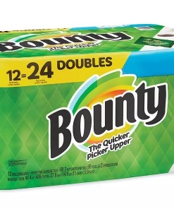 BOUNTY DOUBLE FOLD PAPER TOWELS 1/12 WH 12 ROLLS